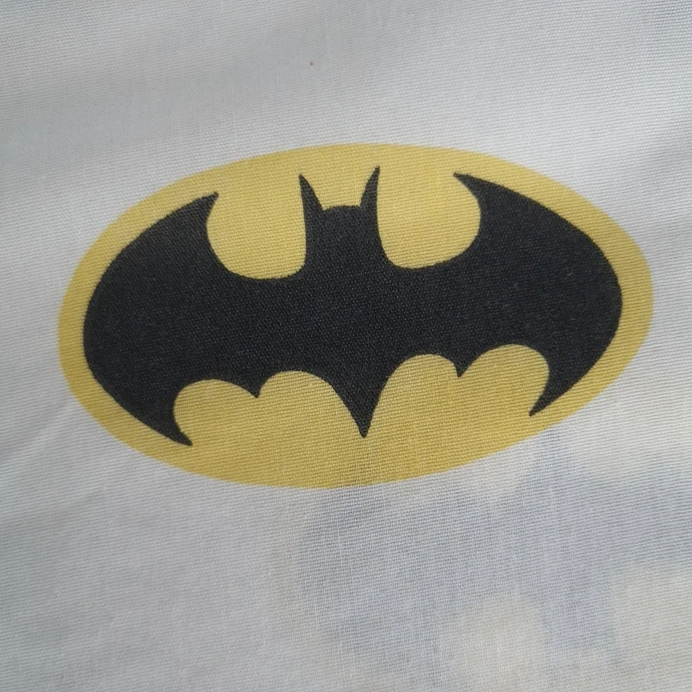 Vintage The Bibb Co Batman Twin Flat Sheet DC Comics 1989 USA Bedding 80s Kids